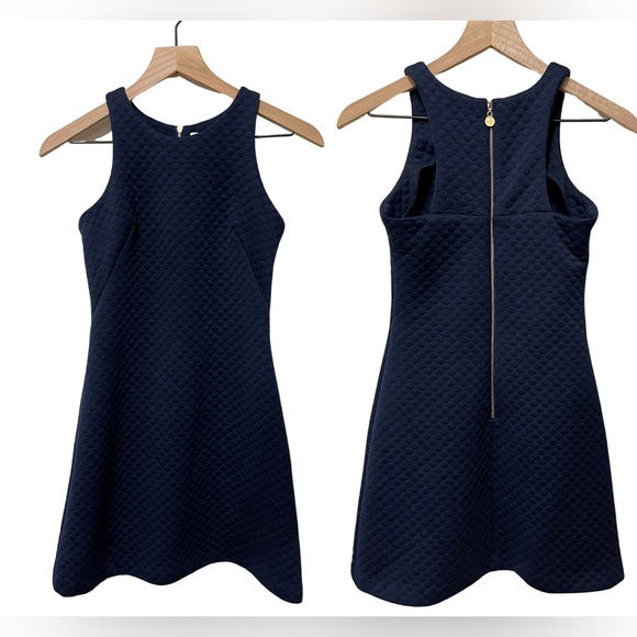 Amanda Uprichard Dresses & Skirts - Amanda Uprichard Quilted Navy Sleeveless Mini Skater Style Dress